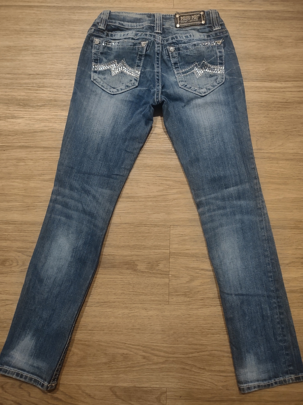 Miss Me Women's Blue Embellished Back Pocket Jeans